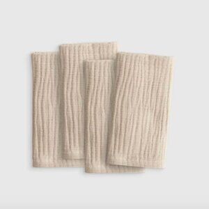Organic Airy Gauze Napkins (4) Dune NWOT